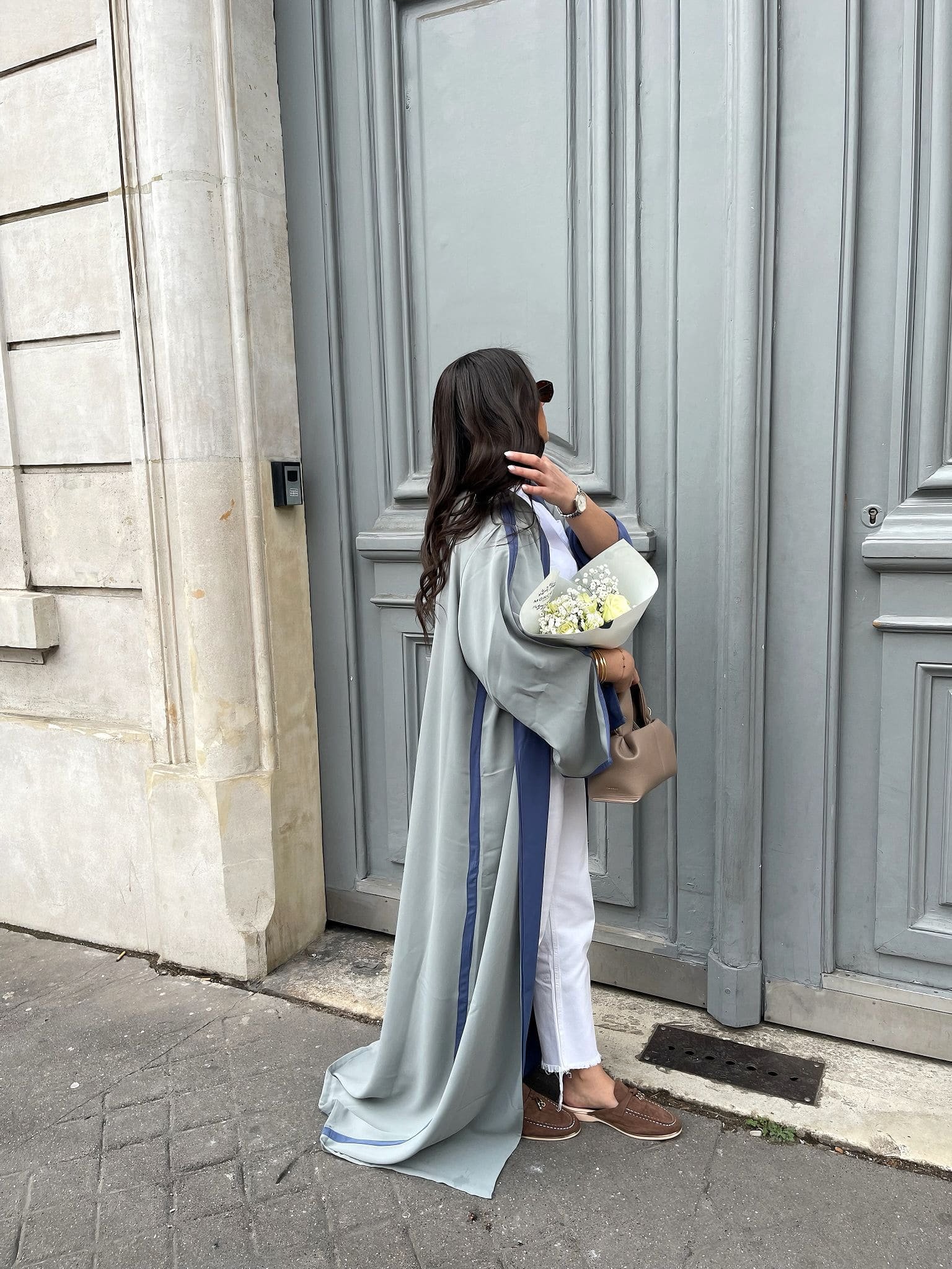 Soie de Minuit - Grey Abaya